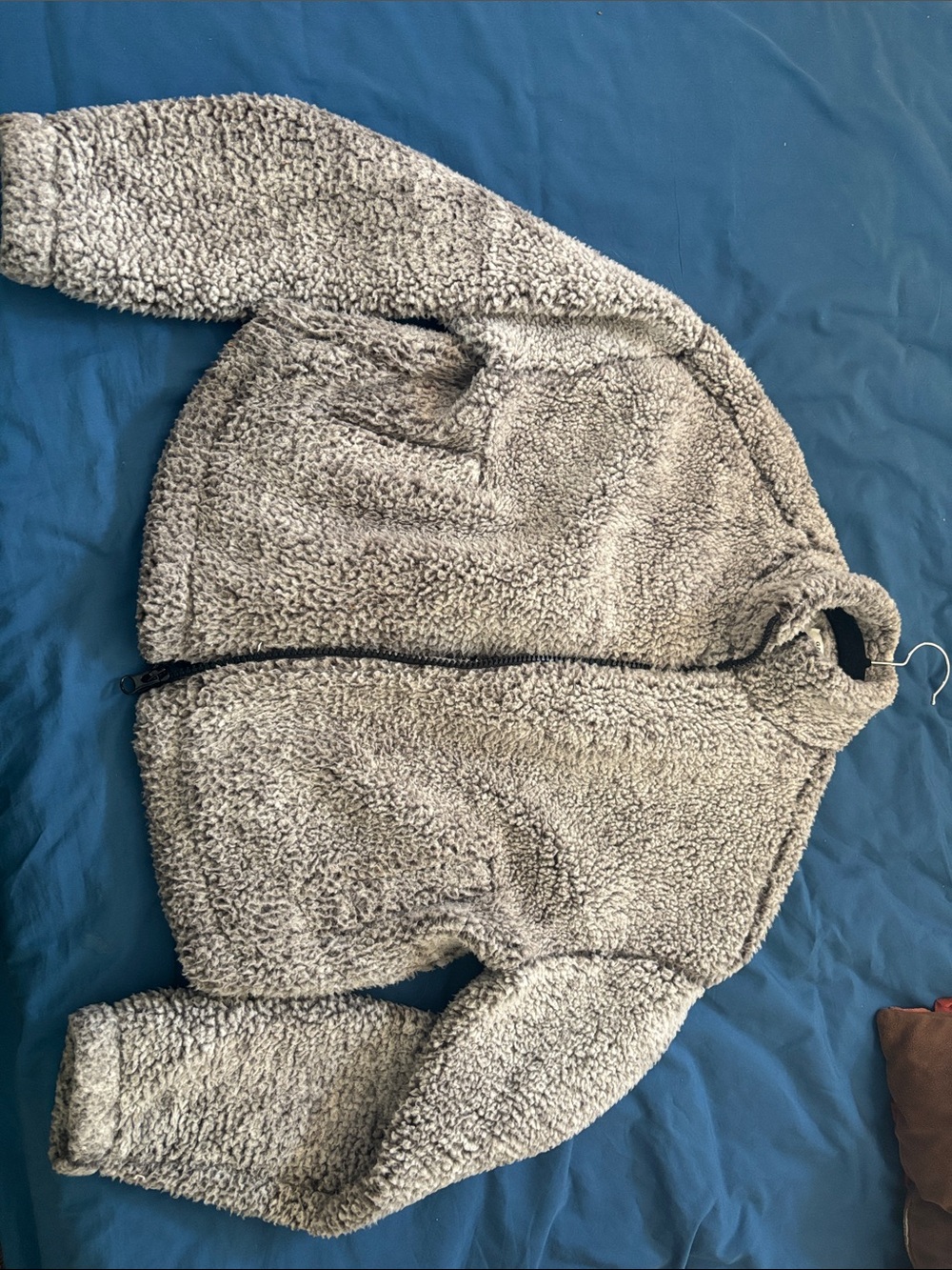 Garage Light Gray Sherpa Zip-Up Jacket
